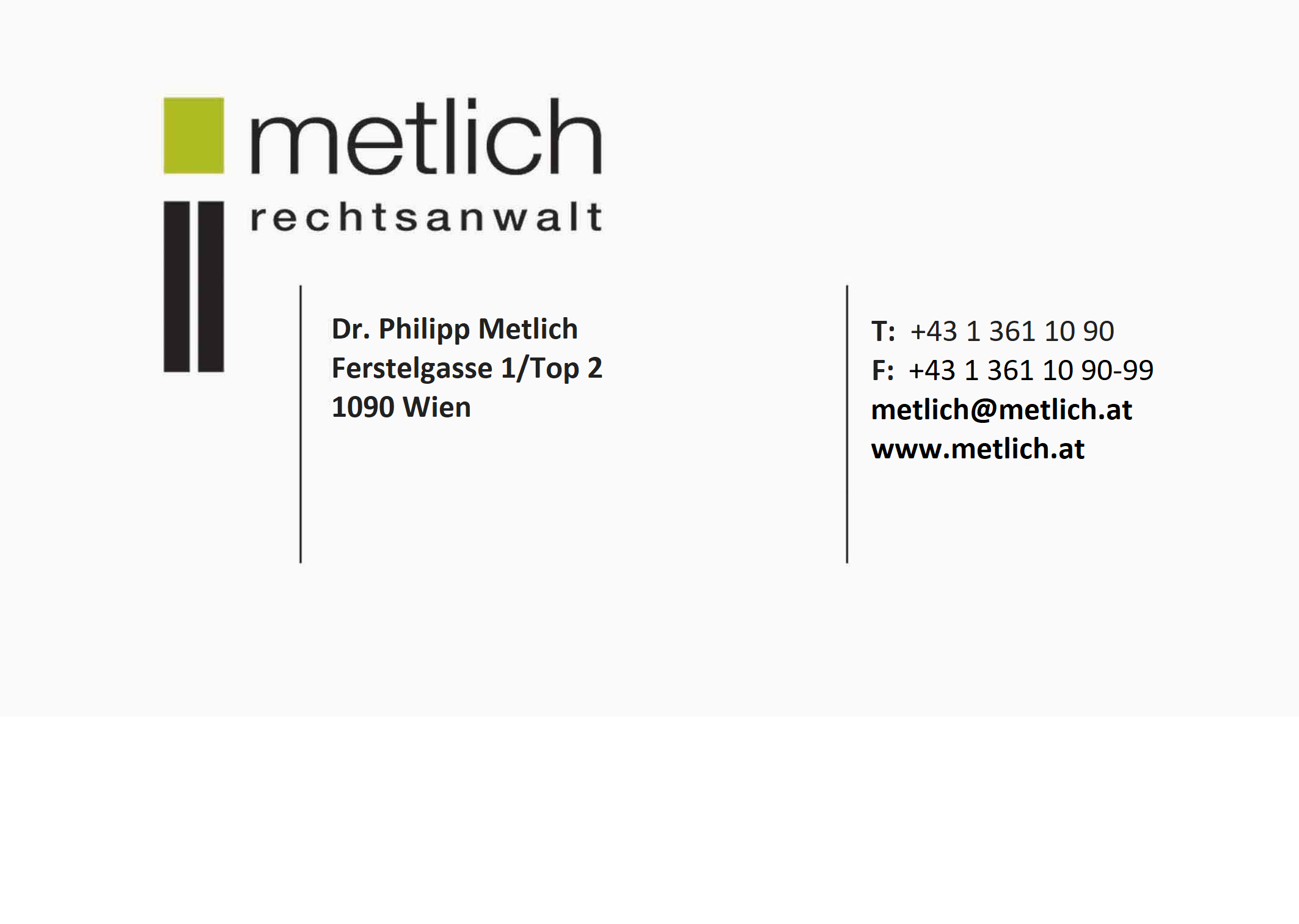 Rechtsanwalt Dr.P.M. Metlich